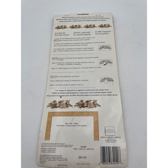 Imperial Instant Stencils Rub-On Daisy Design 4"x12" No Paint Needed - Picture 4 of 4